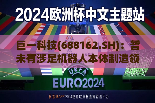 巨一科技(688162.SH)：暂未有涉足机器人本体制造领域的计划  第1张