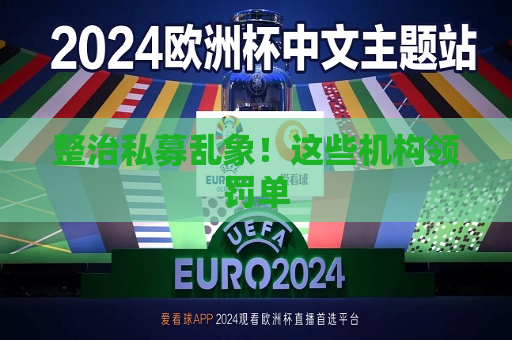 整治私募乱象！这些机构领罚单