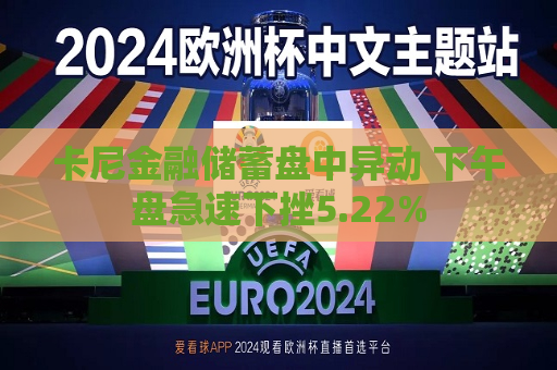 卡尼金融储蓄盘中异动 下午盘急速下挫5.22%  第1张