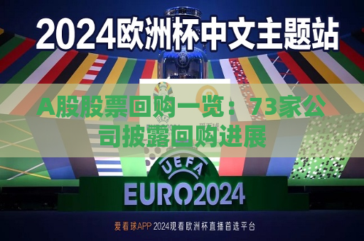 A股股票回购一览：73家公司披露回购进展