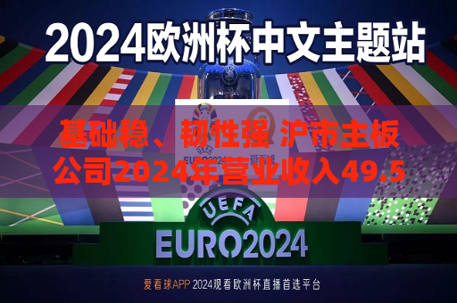 基础稳、韧性强 沪市主板公司2024年营业收入49.57万亿元