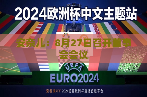 安奈儿：8月27日召开董事会会议  第1张