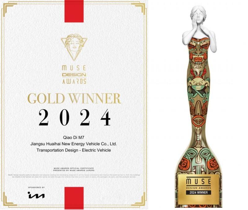 中国品牌走向世界！淮海斩获2024年度美国 MUSE国际金奖  第1张
