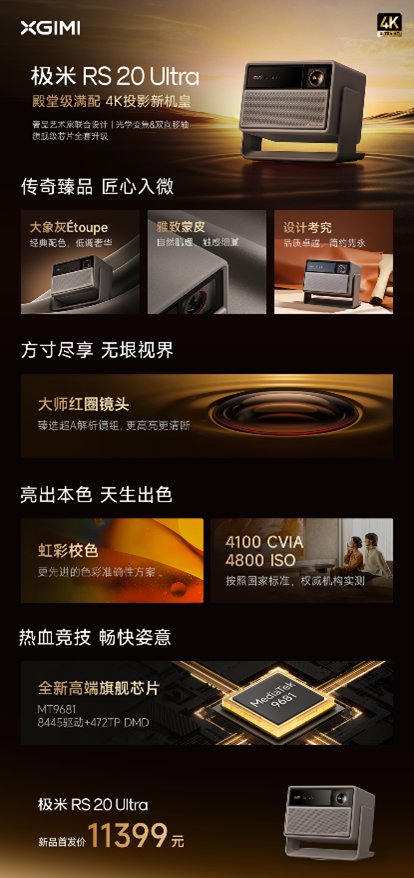 极米RS 20系列上市：无损4K画质+游戏超低延迟 售价6699元起  第4张